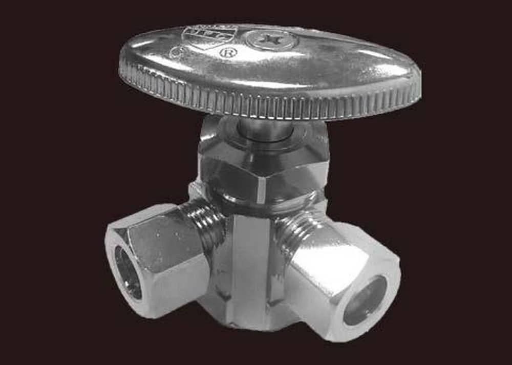 Cheap 🥰 PROFLO® 1/2 x 3/8 x 3/8 in. FIPS x OD Compression x OD Compression Oval Angle Supply Stop Valve in Polished Chrome ⌛