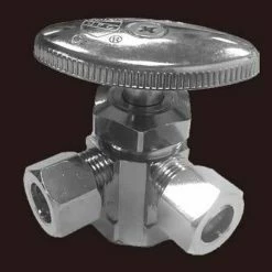 Budget 🎉 PROFLO® 1/2 x 3/8 x 3/8 in. FIPS x OD Compression x OD Compression Oval Angle Supply Stop Valve in Rough Brass 🧨