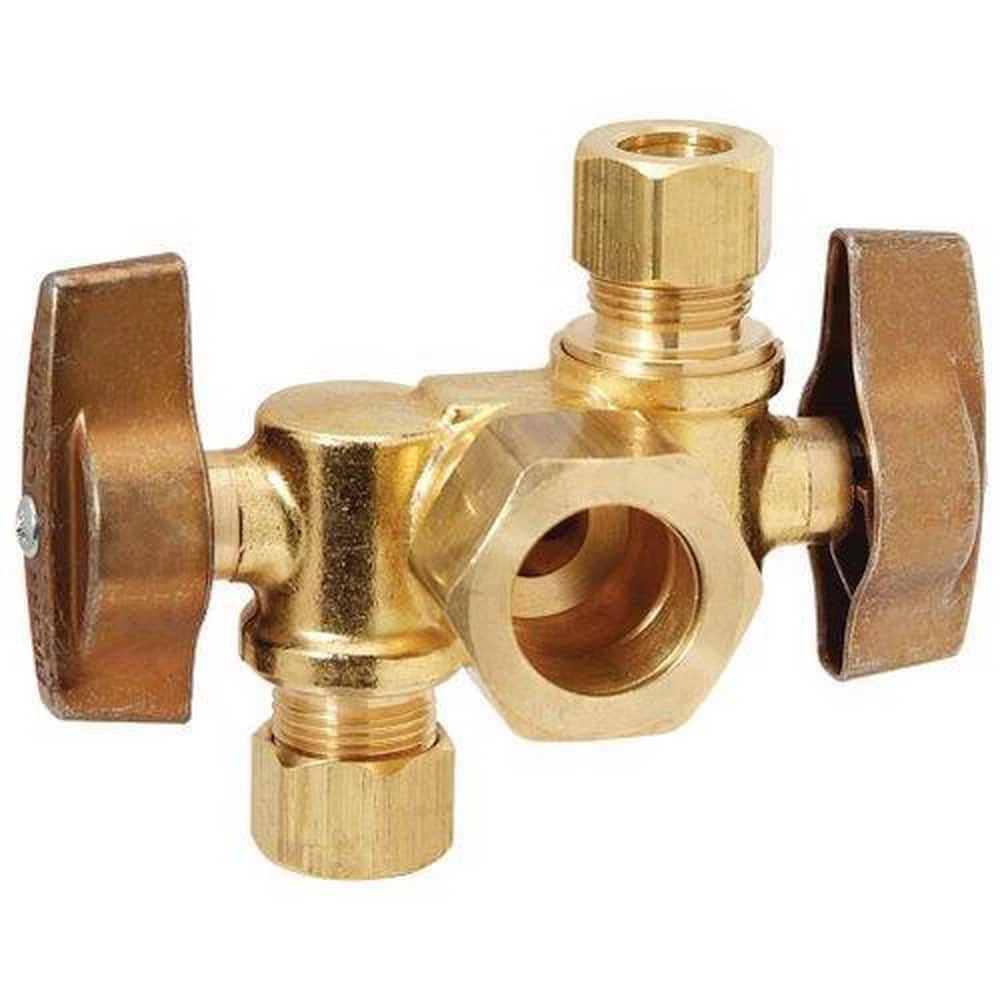 Top 10 ⌛ BrassCraft KTCR1901DV Series 1/2 x 3/8 x 3/8 in. Compression x OD Compression x OD Compression Ball Handle Angle Supply Stop Valve in Rough Brass 🤩