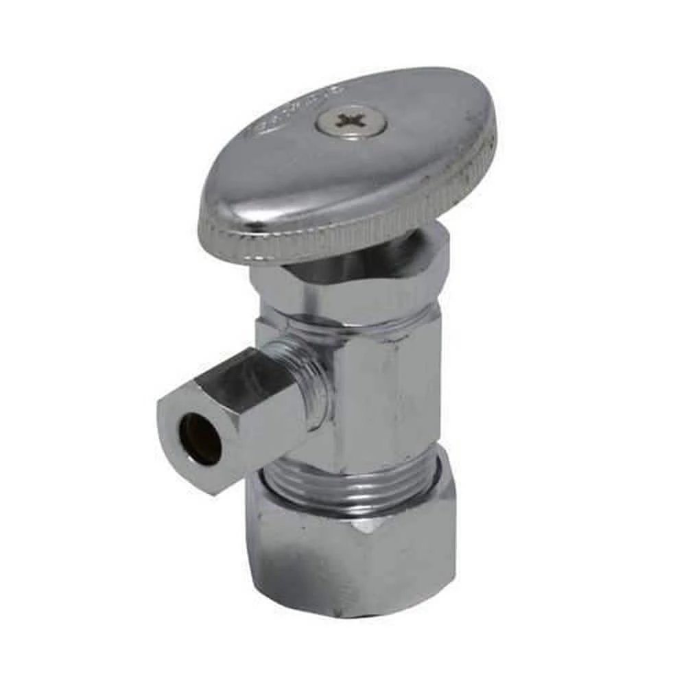Cheap ๐ PROFLOยฎ 5/8 x 1/4 in. Compression Knob Handle Angle Supply Stop Valve in Chrome Plated ๐งจ