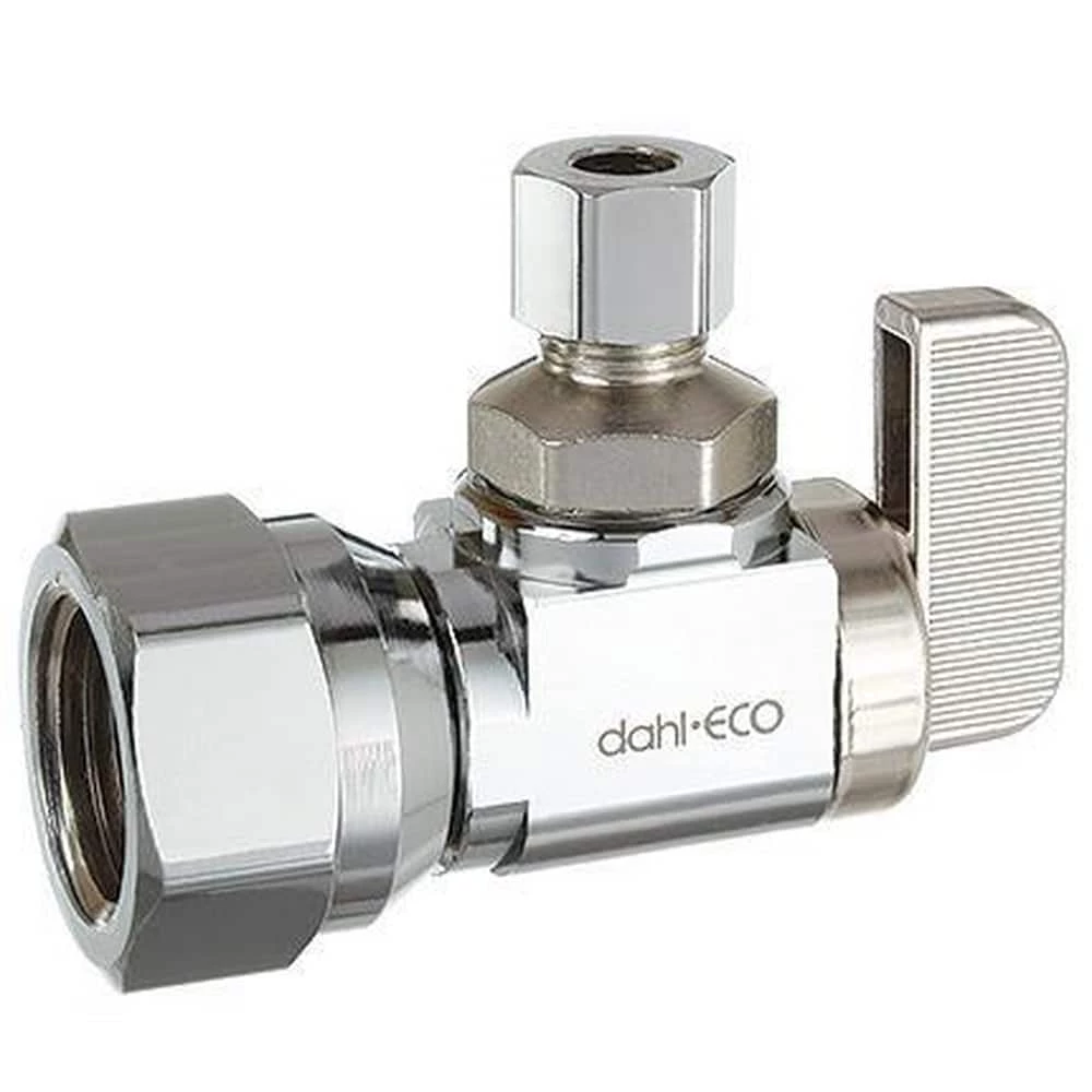 Best Pirce ๐ Dahl Valve Mini-Ballโข 1/2 x 1/4 in. FIPS x OD Compression Loose Key Angle Supply Stop Valve in Chrome Plated ๐งจ