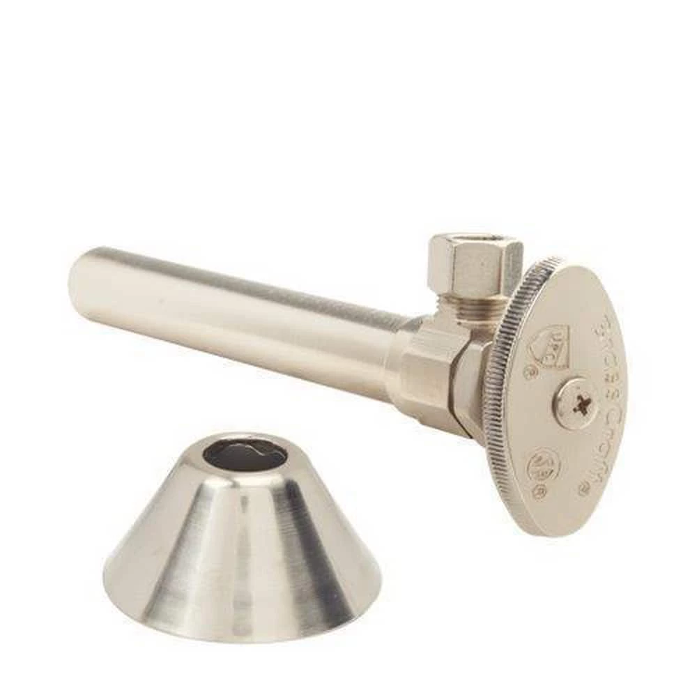 Coupon ๐ฅฐ BrassCraft CS40B Series 1/2 x 3/8 in. Sweat x OD Compression Knurled Oval Handle Angle Supply Stop Valve in Satin Nickel ๐คฉ
