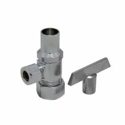 Wholesale ❤️ PROFLO® 5/8 x 3/8 in. OD Compression Keyed Angle Supply Stop Valve in Polished Chrome 🔔