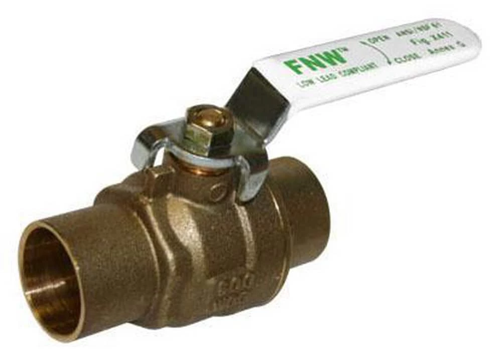 Wholesale ⌛ FNW® Figure 455 X411C 1/2 in. Brass Full Port Sweat 600# Ball Valve ✔️