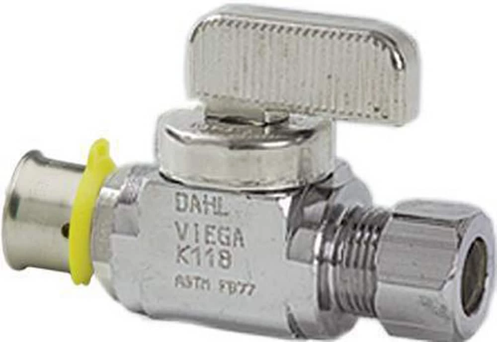 Coupon 👍 Viega PureFlow® 1/2 x 1/4 in. Press x CTS Lever Straight Supply Stop Valve in Polished Chrome ⌛