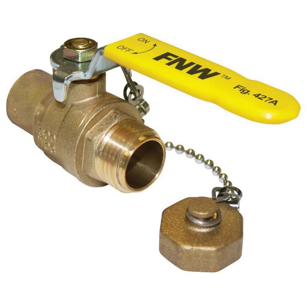 Coupon 🧨 FNW® 3/4 in. DZR Brass Full Port Sweat x Hose Ball Valve ❤️