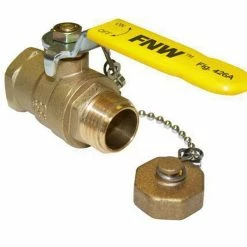 Best Sale ✔️ FNW® 3/4 in. Brass Full Port MIPT x Hose Ball Valve 😀