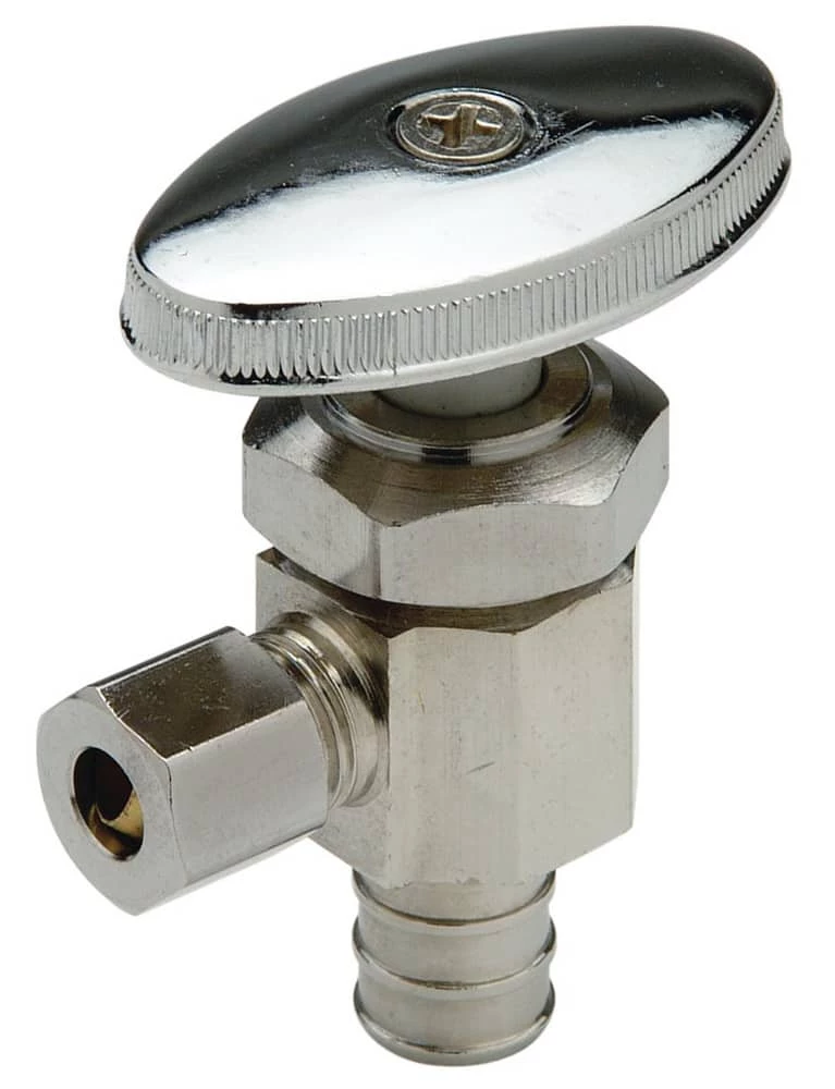 Cheap ๐ Zurn PEX 1/2 x 1/4 in. F1807 x OD Compression Oval Handle Angle Supply Stop Valve in Chrome Plated ๐ฏ