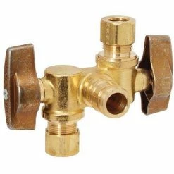 Best Sale 🔥 BrassCraft 1/2 x 3/8 in. Brass Nom Crimp Barbed x OD Compression Shut Off Valve ✔️