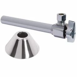 Cheap ✨ BrassCraft KTCS40 Series 1/2 x 3/8 in. Sweat x OD Compression Ball Handle Angle Supply Stop Valve in Chrome Plated ✨