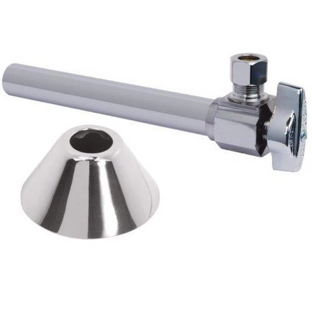 Cheap โจ BrassCraft KTCS40 Series 1/2 x 3/8 in. Sweat x OD Compression Ball Handle Angle Supply Stop Valve in Chrome Plated โจ