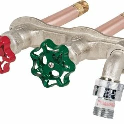 Brand new 🤩 Prier Products Satin Nickel 1/2 x 3/4 x 8 in. MNPT x Sweat Wall Hydrant 😀