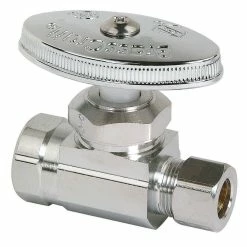 Deals 🔥 BrassCraft OR10 Series 3/8 in. FIPT x OD Compression Knurled Oval Handle Straight Supply Stop Valve in Chrome Plated 🧨