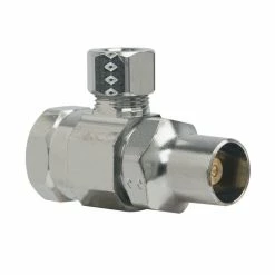 Coupon ⌛ BrassCraft SR17 Series 1/2 x 3/8 in. FIPT x OD Compression Loose Key Handle Angle Supply Stop Valve in Chrome Plated ✨