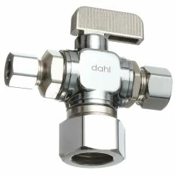 Coupon 👏 Dahl Valve Mini-Ball™ 5/8 x 3/8 x 1/4 in. OD Compression Loose Key Angle Supply Stop Valve in Chrome Plated ✔️
