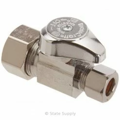 Buy 🧨 BrassCraft G2CR14 Series 1/2 x 3/8 in. Compression x OD Compression Lever Handle Straight Supply Stop Valve in Chrome Plated ❤️