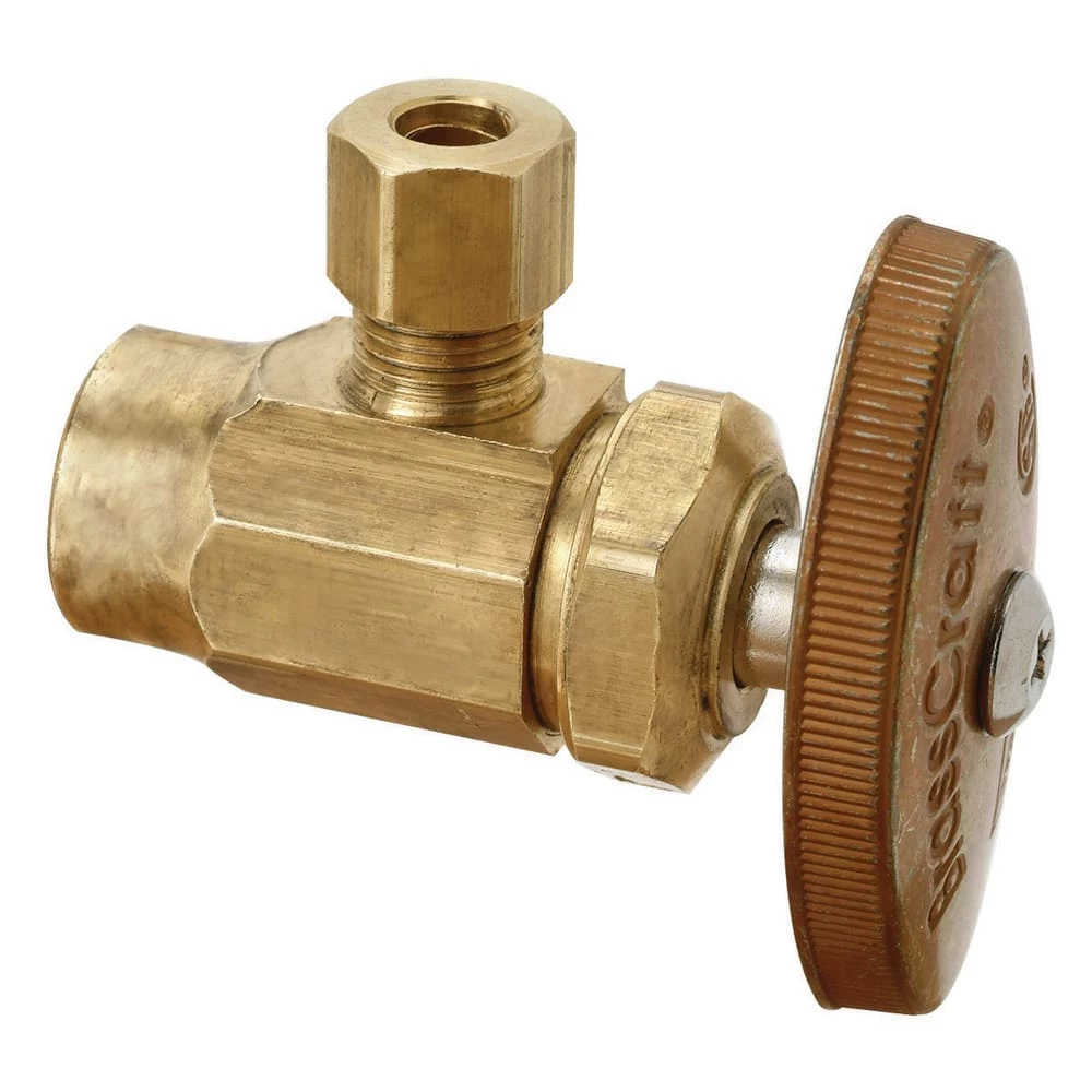 Best reviews of 🔔 BrassCraft R09 Series 1/2 x 1/4 in. Sweat x OD Compression Knurled Oval Handle Angle Supply Stop Valve in Rough Brass 🌟