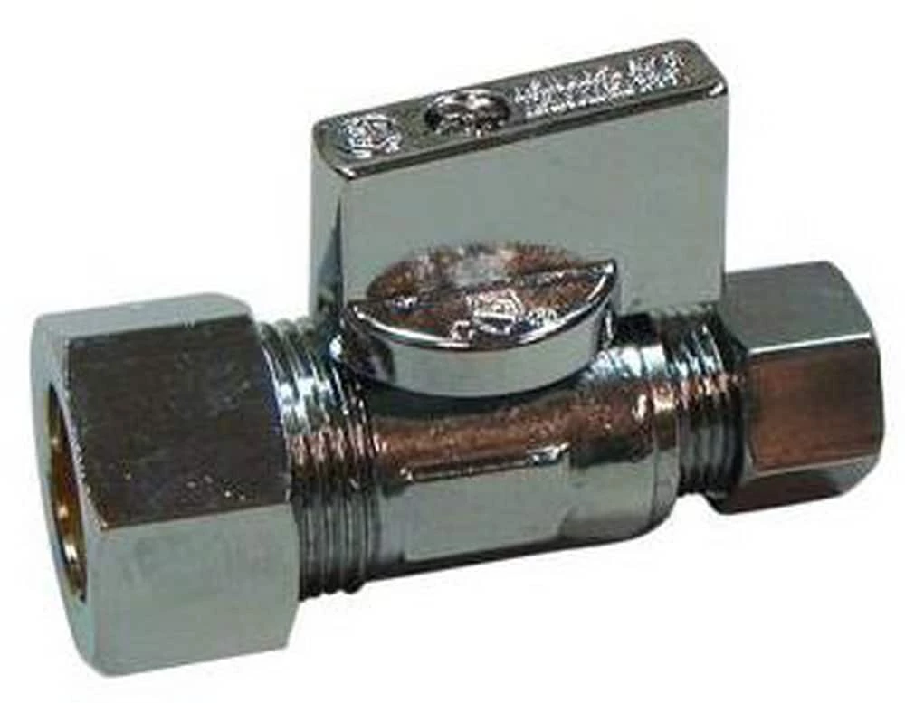 Cheap 🥰 PROFLO® 3/8 in. Compression x OD Tube Lever Straight Supply Stop Valve in Chrome Plated ❤️
