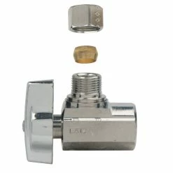 Brand new 🔔 BrassCraft KTR15X Series 3/8 in. FIPT x OD Compression Ball Handle Angle Supply Stop Valve in Chrome Plated 🥰