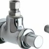 Best Sale 🔥 Chicago Faucets 1/2 x 3/8 in. FNPT x OD Compression T-handle Angle Supply Stop Valve in Polished Chrome ⌛