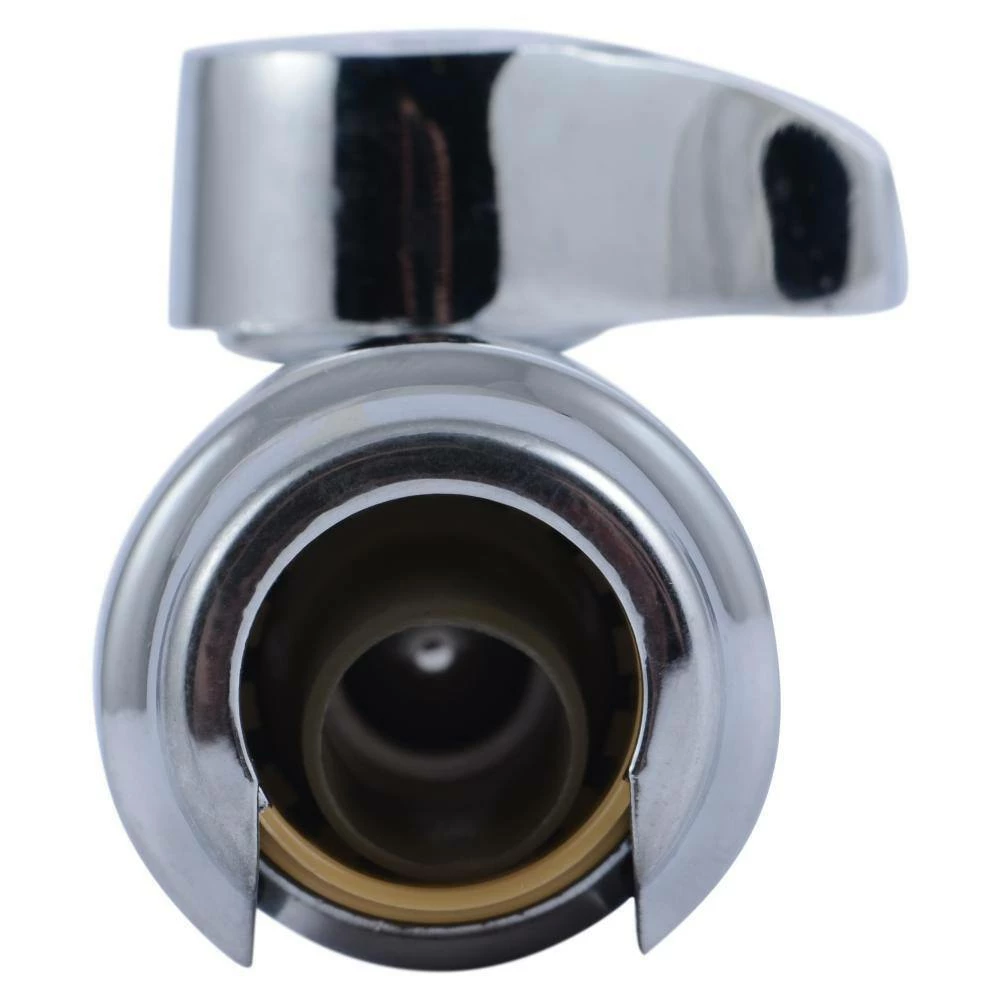 New 🧨 SharkBite® 1/2 in x 1/4 in Lever Handle Straight Supply Stop Valve in Polished Chrome 🤩 - Image 2