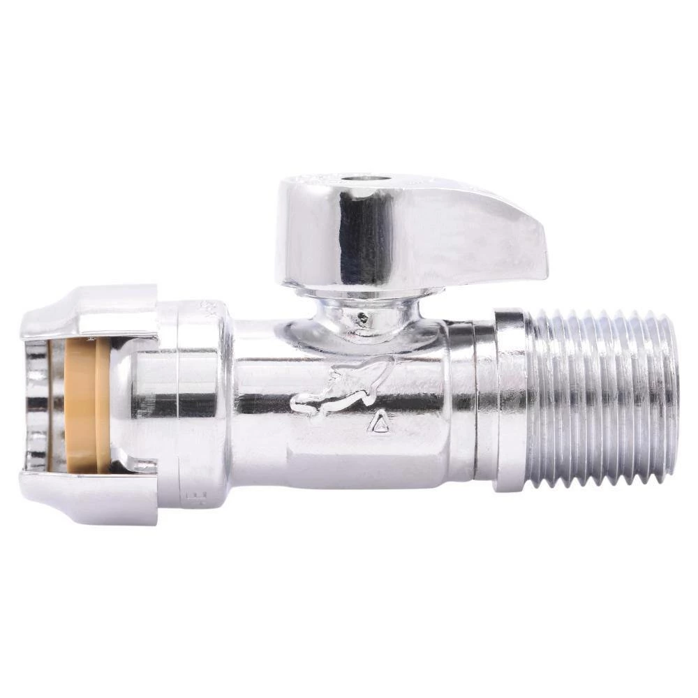 New 🧨 SharkBite® 1/2 in x 1/4 in Lever Handle Straight Supply Stop Valve in Polished Chrome 🤩 - Image 3