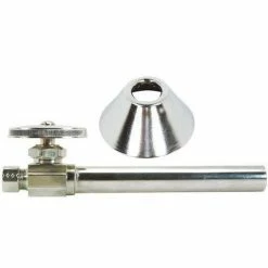 Outlet ✨ BrassCraft CS41B Series 1/2 x 3/8 in. Sweat x OD Compression Knurled Oval Handle Straight Supply Stop Valve in Chrome Plated 🔥