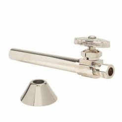 Cheap 😉 BrassCraft CS41B Series 1/2 x 3/8 in. Sweat x OD Compression Knurled Oval Handle Straight Supply Stop Valve in Nickel Plated 😉