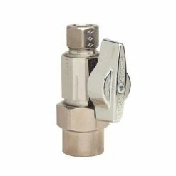 Promo 🎉 BrassCraft KTPR14 Series 1/2 x 3/8 in. Solvent Weld x OD Compression Ball Handle Straight Supply Stop Valve in Chrome Plated ⭐