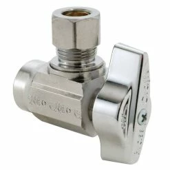Deals 🎉 BrassCraft KTR19X Series 1/2 x 3/8 in. Sweat x OD Compression Lever Handle Angle Supply Stop Valve in Chrome Plated 😍