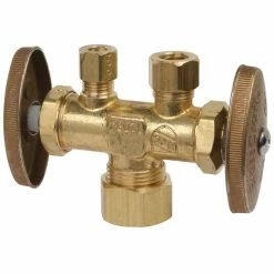 Top 10 🎁 BrassCraft CR1900DV Series 1/2 x 3/8 x 1/4 in. Compression x OD Compression x OD Compression Knurled Oval Handle Straight Supply Stop Valve in Rough Brass 😍