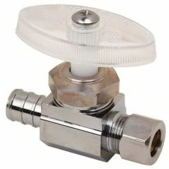 Cheapest 🔥 BrassCraft BRPX04 Series 1/2 x 1/4 in. F1807 x OD Compression Knurled Oval Handle Straight Supply Stop Valve in Chrome Plated ❤️