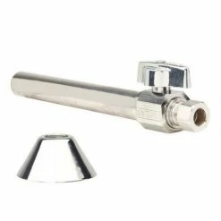 Deals ⌛ BrassCraft KTCS41 Series 1/2 x 3/8 in. Sweat x OD Compression Lever Handle Straight Supply Stop Valve in Chrome Plated 🤩